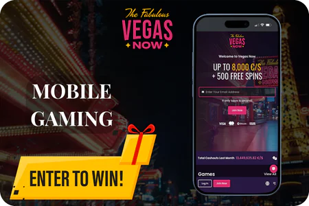 VegasNow interface on smartphone